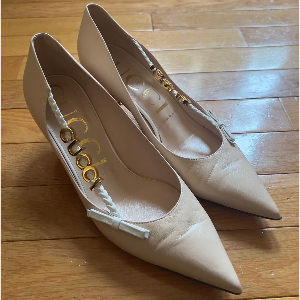 Gucci Pink Leather Heels - Picture 2 of 14